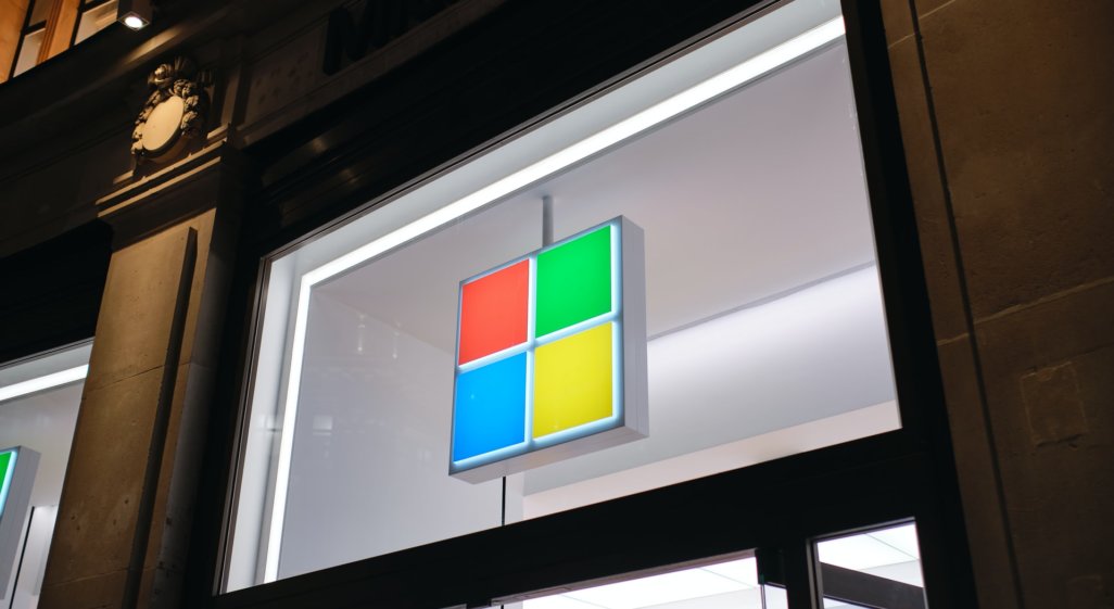 Microsoft logo on windows