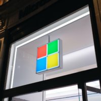 Microsoft logo on windows